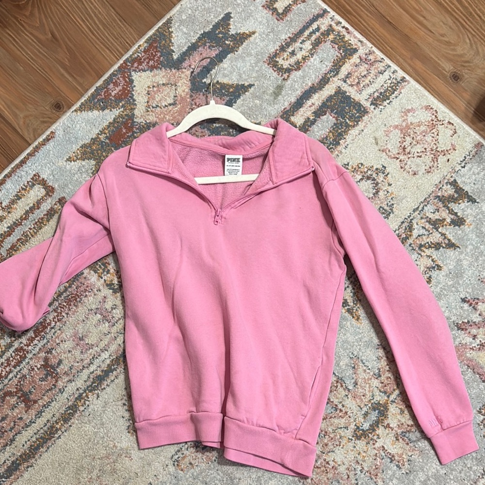 Pink Quarter-Zip Pullover